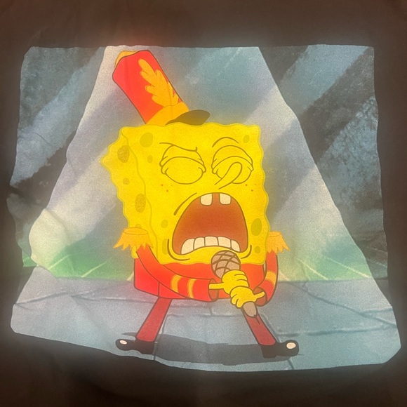 Youth Black Sponge Bob SquarePants t-shirt - Picture 2 of 5